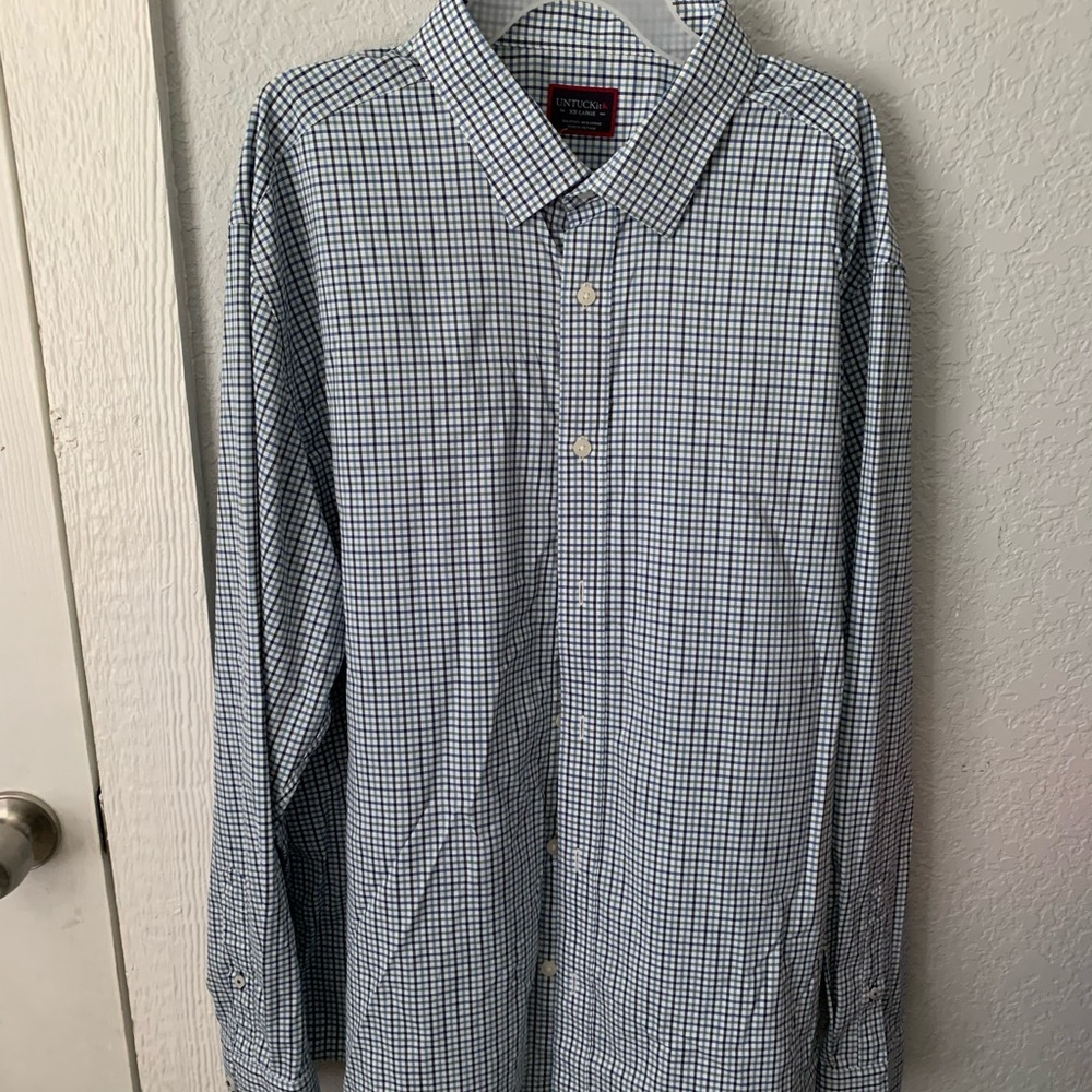 UNTUCKit Blue Casual Button Down Shirt